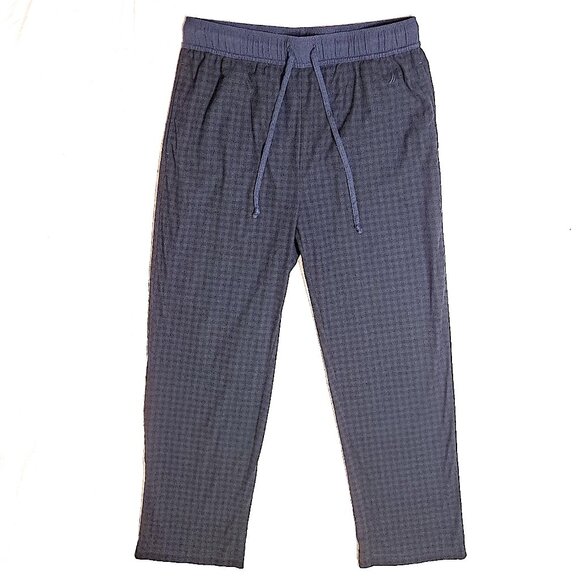 Nautica Sleepwear soft, blue, plaid lounge pants with drawstring and pockets - M - Picture 1 of 5